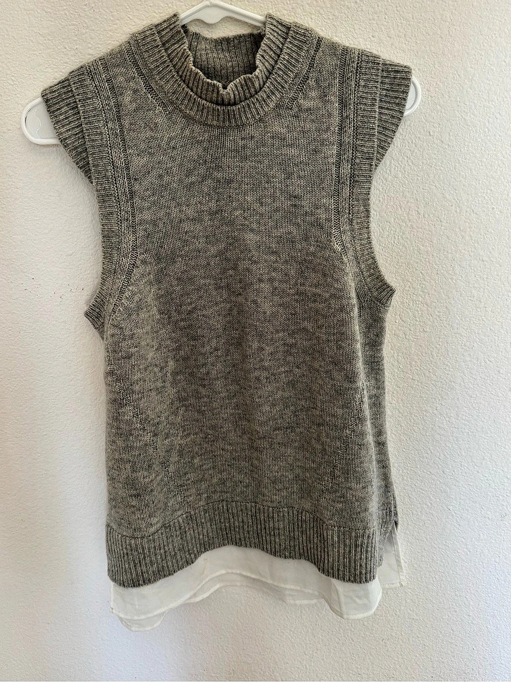 Brochu Walker Nye Layered Sweater Vest Gray Size Small